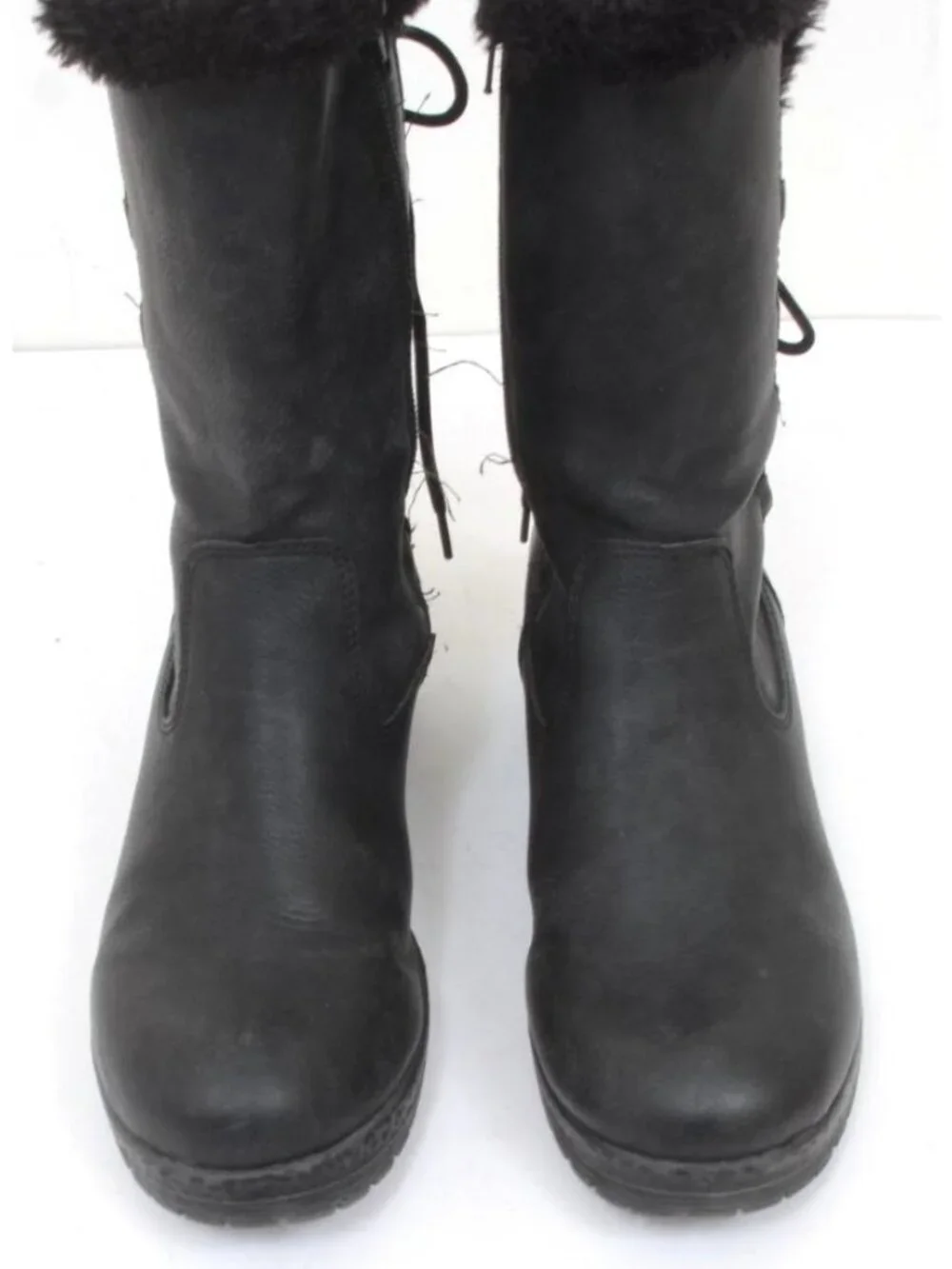 Andiamo Anadine Women's 8 Back Corset Lace Faux Fur Mid-Calf Winter Boots Furry